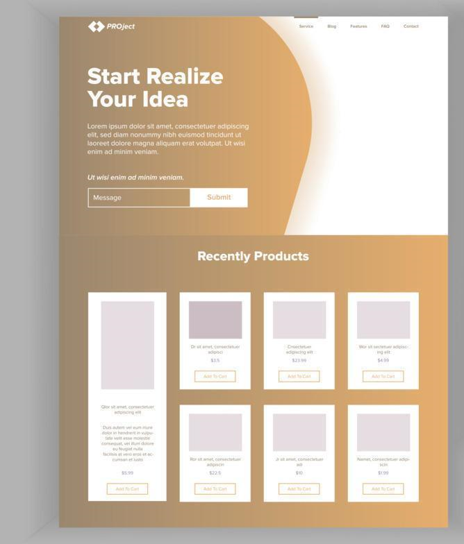 Construction company website mockup
